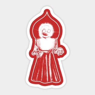 Flatwoods Monster White on Dark Sticker